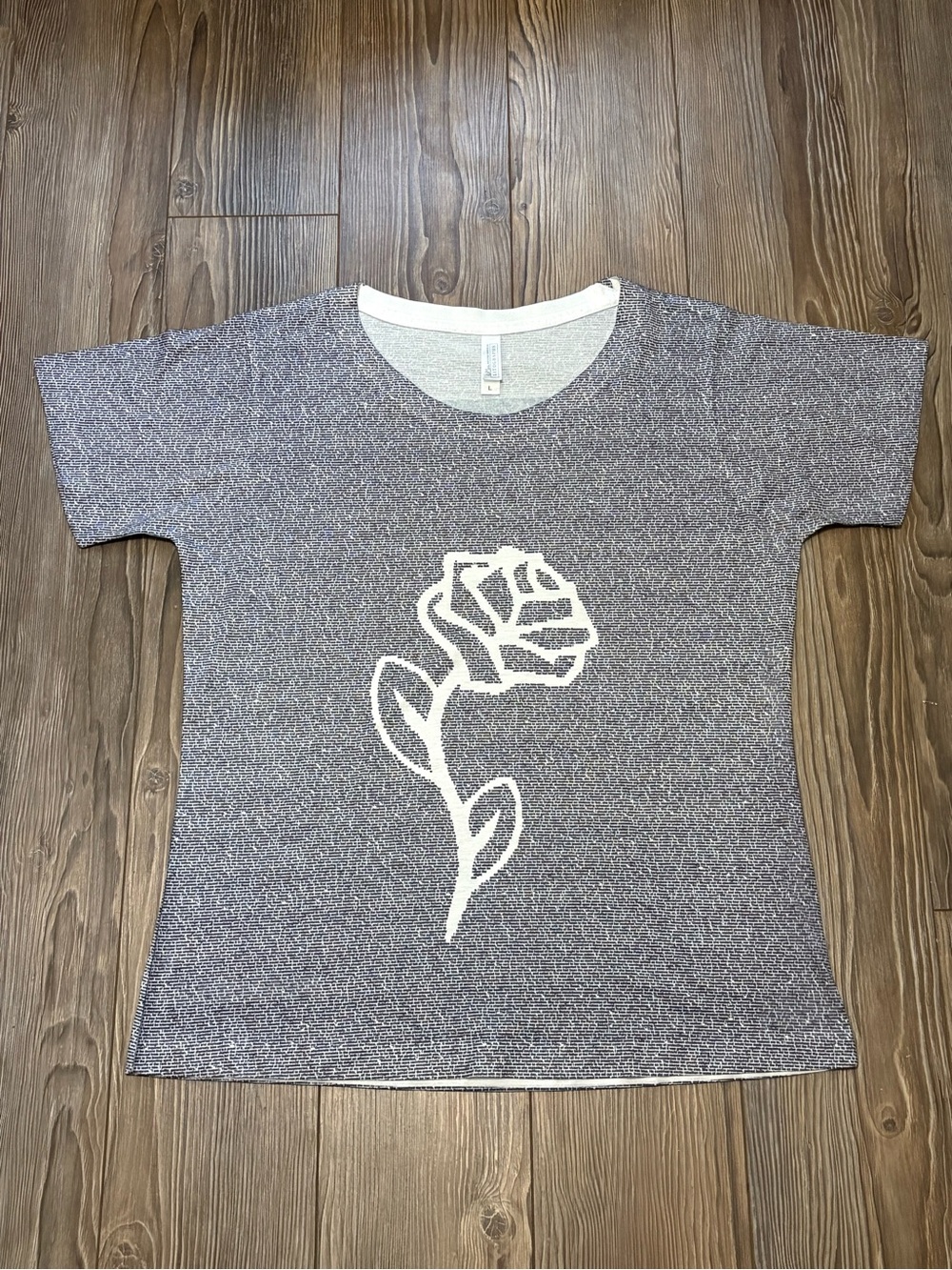 Litographs Beauty And The Beast Book Text Graphic T Shirt Rose Large Women L